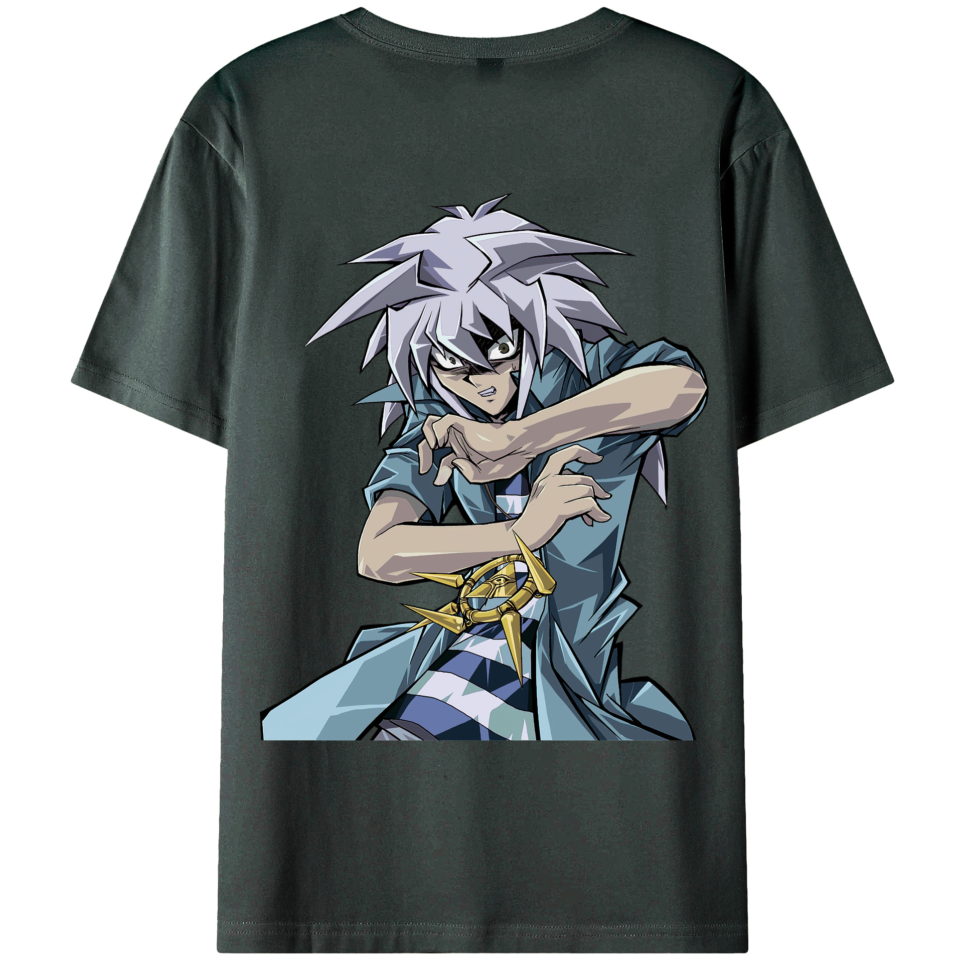 （画像用） 遊☆戯☆王 Yu-Gi-Oh! 綿100％ メンズ半袖Tシャツ（バックプリント） 通気性